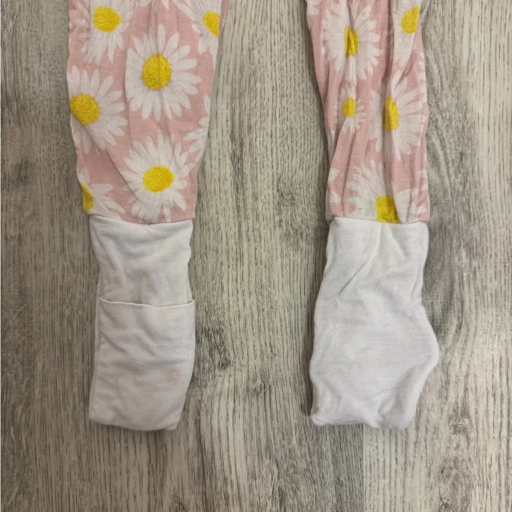 Little Sleepies Pink and White Daisy Footies Pajamas